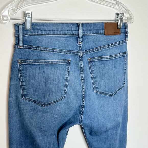 Madewell Women's 9" High Rise Skinny Jean Size 29 Blue Raw Hem Distressed Denim - Picture 7 of 13